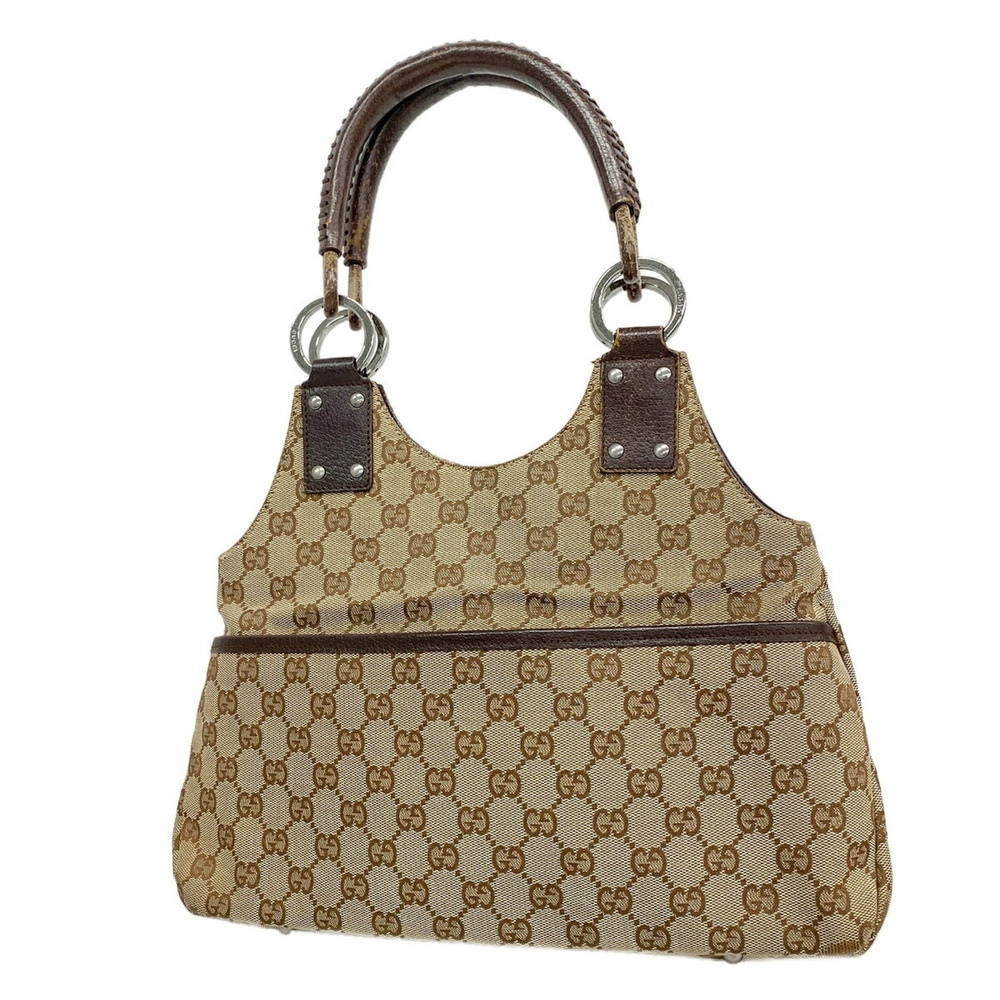 Gucci GG Canvas Handbag 131329 Beige Women's P3388125